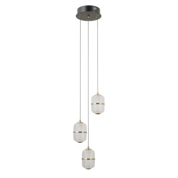 Italux Alani PND-34375-3-BK Lampă cu pendul 3x15W/LED 3000K 1170lm IP20