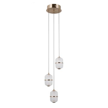 Italux Alani PND-34375-3-HBR Lampă cu pendul 3x15W/LED 3000K 1170lm IP20