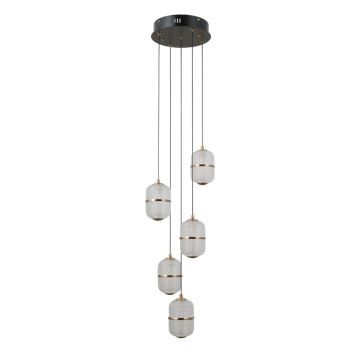 Italux Alani PND-34375-5-BK Lampă cu pendul 5x28W/LED 3000K 2184lm IP20
