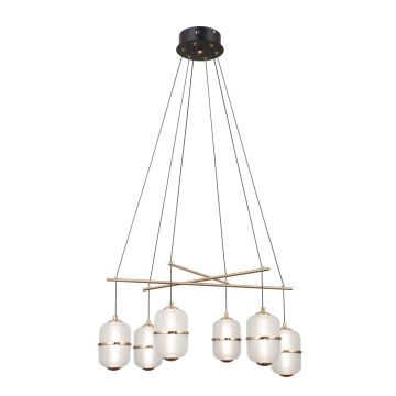 Italux Alani PND-34375-6-BK Lampă cu pendul 6x32W/LED 3000K 2496lm IP20