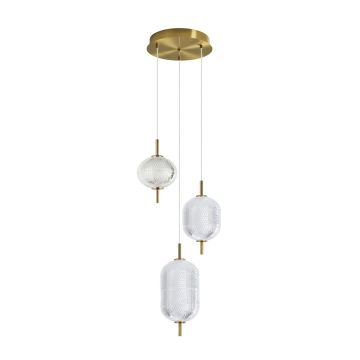Italux Corado PND-81438-3-GD Lampă cu pendul 1x23W/LED 3000K 2104lm IP20