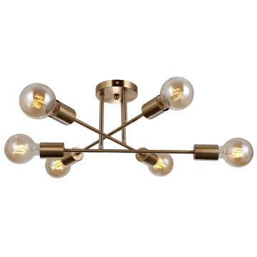 Italux FORMIO PND-4052-6-HBR Lampă de tavan 6x40W/E27 IP20