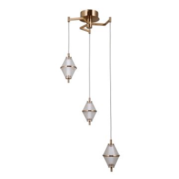 Italux Fuente PND-34395-3-HBR Lampă cu pendul 3x15W/LED 3000K 1108lm IP20