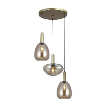 Italux Gater PND-23541-3-GD-CH Lampă cu pendul 3x40W/E27 IP20