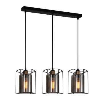 Italux KALULA PND-78901-3-BK+SG Lampă cu pendul 3x40W/E27 IP20