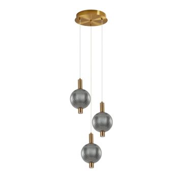 Italux Lenti PND-83631-3-BRO-SG Lampă cu pendul 1x18W/LED 3000K 720lm IP20