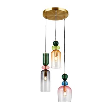 Italux Manso PND-37462-3A-MC-GD Lampă cu pendul 3x40W/E14 IP20