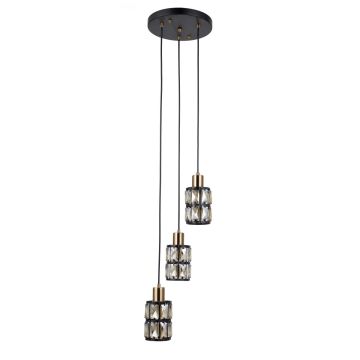 Italux Menfi PND-44236-3-BK-GD Lampă cu pendul 3x40W/E27 IP20