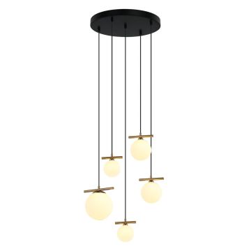 Italux MERSETA PND-463325A-BRO+W Lampă cu pendul 3xE14 40W|2xG9 25W IP20