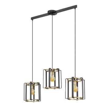 Italux PRIMERO PND-44003-3-BK-GD Lampă cu pendul 3x60W/E27 IP20