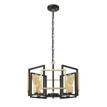 Italux PRIMERO PND-44003-4-BK-GD Lampă cu pendul 4x60W/E27 IP20