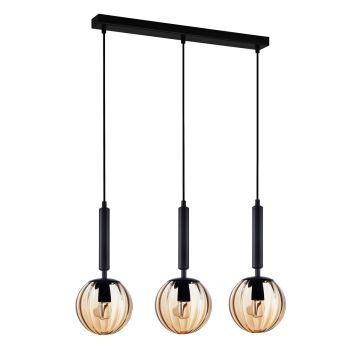 Italux RAVENA PND-2324-3L BK+AMB Lampă cu pendul 3x10W/E27 IP20