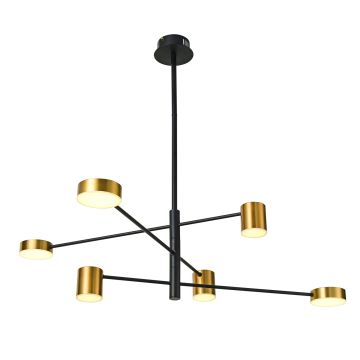 Italux REMDAL PND-16374-6-BK-GD-4K Lampă cu pendul 36W/LED 4000K 2700LM IP20