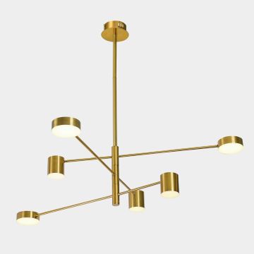 Italux REMDAL PND-16374-6-COP-GD-4K Lampă cu pendul 36W/LED 4000K 2700LM IP20