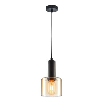Italux SANTIA PND-65342-1-BK+AMB Lampă cu pendul 1x40W/E27 IP20