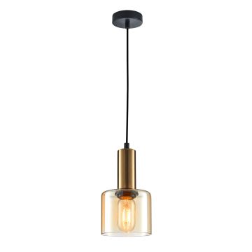 Italux SANTIA PND-65342-1-BRO+AMB Lampă cu pendul 1x40W/E27 IP20