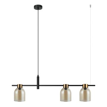 Italux SERVIO PND-66892-3-BK-AMB Lampă cu pendul 3x40W/E14 IP20