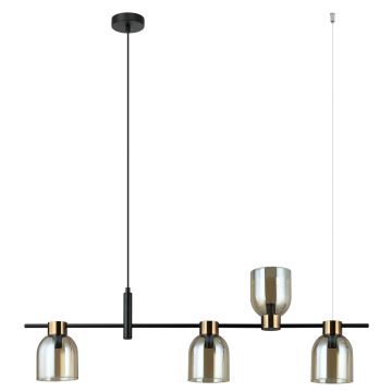 Italux SERVIO PND-66892-4-BK-AMB Lampă cu pendul 4x40W/E14 IP20