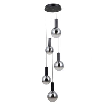 Italux Strela PND-34378-5S-BK Lampă cu pendul 5x25W/LED 3000K 1450lm IP20