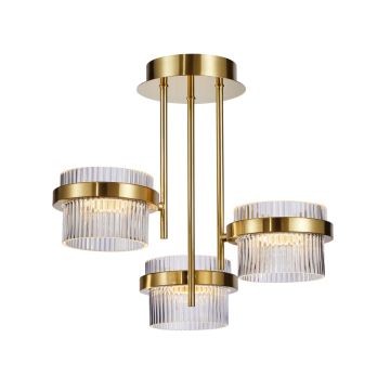 Italux Tiara PND-77362-3-24W-GD Lampă de tavan 3x24W/LED 3000K 2603lm IP20