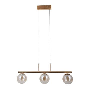 Italux Velada PND-34381-3-HBR Lampă cu pendul 3x15W/LED 3000K 610lm IP20