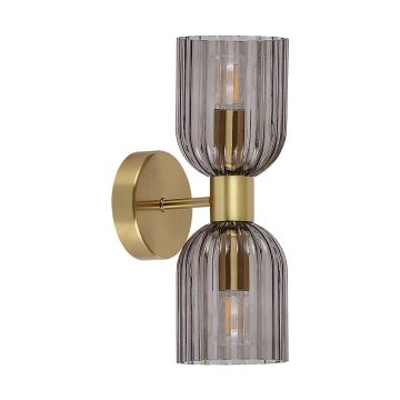 Light Prestige Piega LP-939/2W smoked Aplique de perete 2x10W/E14 IP20