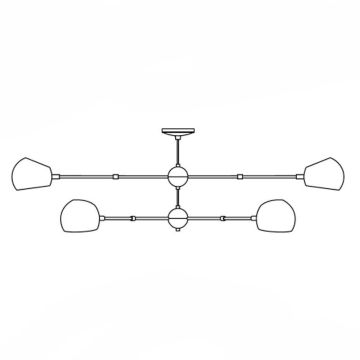 Step Into Design ASTRONOMY ST-5335-6 white Lampă de tavan 6x40w/E14
