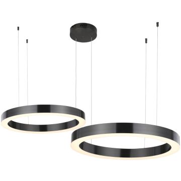 Step Into Design CIRCLE 2in1 ST-8848-40+60 black Lampă cu pendul 2x53W/LED 3000K 5035lm IP20