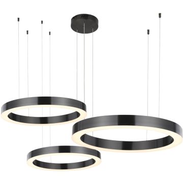 Step Into Design CIRCLE 3in1 ST-8848-40+60+80 black Lampă cu pendul 3x93W/LED 3000K 8835lm IP20