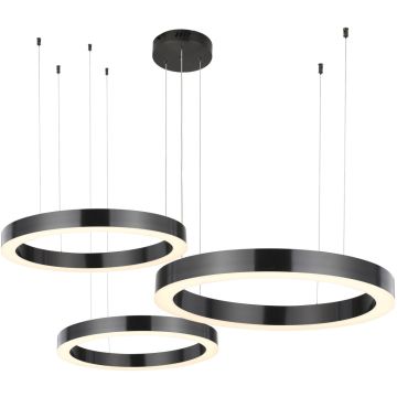 Step Into Design CIRCLE 3in1 ST-8848-60+80+100 black Lampă cu pendul 112W/LED 3000K