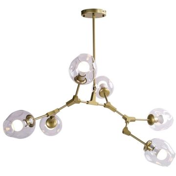 Step Into Design MODERN ORCHID ST-1232-6 GOLD transparent Lampă de tavan 6x60W/E27 IP20