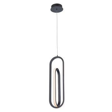 Quintiesse Demark QN-DEMARK-1P-BK Lampă cu pendul 1x28W/LED 3000K 1000lm IP20