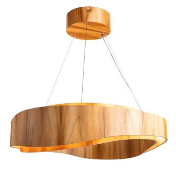 Quintiesse Horizon QN-HORIZON-RING-LED-80-TEAK Lampă cu pendul 1x58W/LED 3000K 2058lm IP20