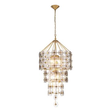 Quintiesse Meridian QN-MERIDIAN-9P-DG Lampă cu pendul 9x40W/E14 IP20