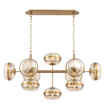 Quintiesse Nottingham QN-NOTTINGHAM-10LP-AB Lampă cu pendul 10x40W/E27 IP20