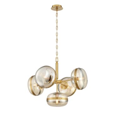 Quintiesse Nottingham QN-NOTTINGHAM-5P-AB Lampă cu pendul 5x40W/E27 IP20