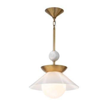 Quintiesse Saucer QN-SAUCER-1P-M-AB-OPAL Lampă cu pendul 1x40W/E27 IP20