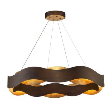 Quintiesse Vaughan QN-VAUGHAN-P-L-BRZ-GD Lampă cu pendul 1x105W/LED 3000K 1854lm IP20