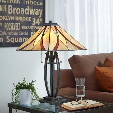 Quoizel ASHEVILLE QZ-ASHEVILLE-TL Lampă de masă 2x60W/E27