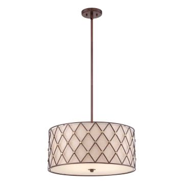 Quoizel BROWN LATTICE QZ-BROWN-LATTICE-P-L Lampă cu pendul 4x60W/E27