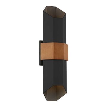 Quoizel Chasm QZ-CHASM-L-BKW Aplique de perete 2x9.5W /LED IP44