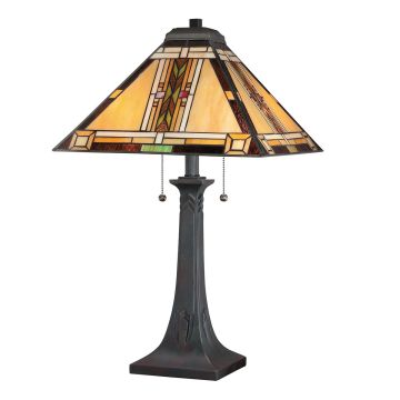 Quoizel Navajo QZ-NAVAJO-TL-VB Lampă de masă 2x60W/E27 IP20