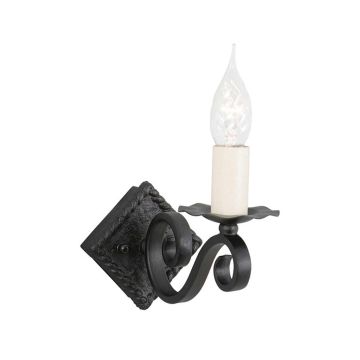 Elstead Lighting RECTORY RY1A-BLACK Aplique de perete 1x60W/E14