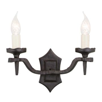 Elstead Lighting RECTORY RY2B-BLACK Aplique de perete 2x60W/E14