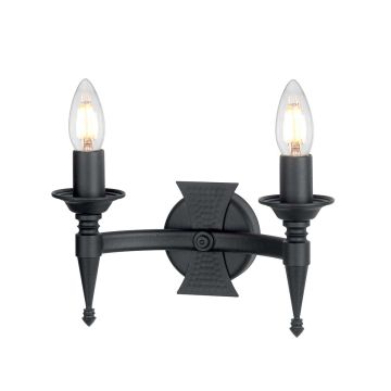 Elstead Lighting SAXON SAX2-BLK Aplique de perete 2x60W/E14
