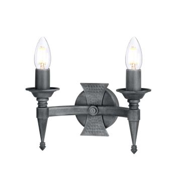 Elstead Lighting SAXON SAX2-BLK-SIL Aplique de perete 2x60W/E14