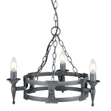 Elstead Lighting SAXON SAX3-BLK-SIL Candelabru 3x60W/E14