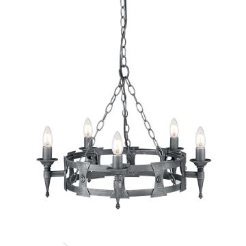 Elstead Lighting SAXON SAX5-BLK-SIL Candelabru 5x60W/E14