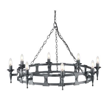 Elstead Lighting SAXON SAX8-BLK-SIL Candelabru 8x60W/E14