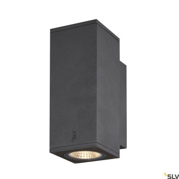 SLV ENOLA SQUARE 1003418 Aplique de perete 2x7.8W/LED 3000/4000K 620/700LM IP65